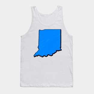 Bright Blue Indiana Outline Tank Top